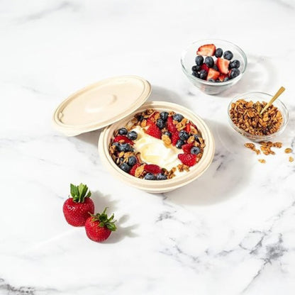 Bumboo Anti-Leak 500ml Round Bowl with Lid