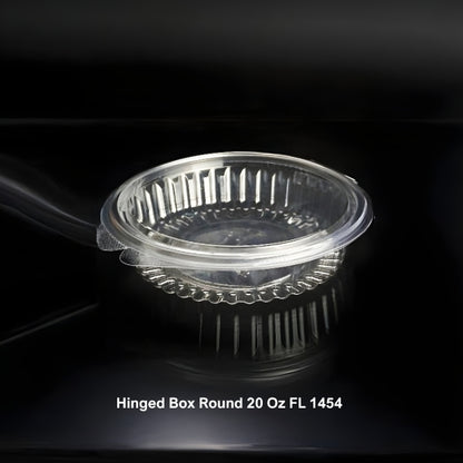 HINGED BOX ROUND 20 OZ FL (1454)