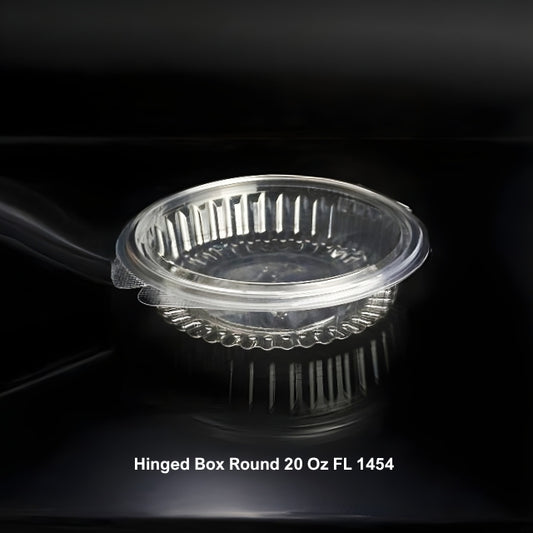 HINGED BOX ROUND 20 OZ FL (1454)