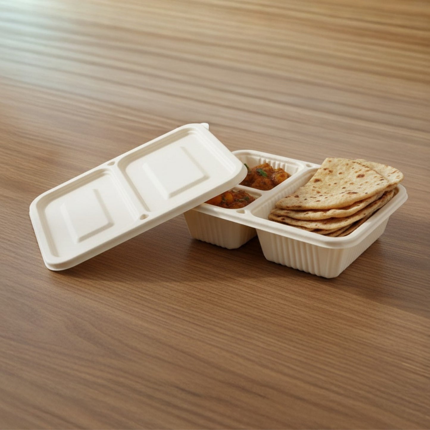 DB 500ml 2CP Cornstarch Container (WL)