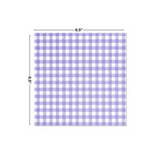 Bento Cake Liner (Purple Gingham)