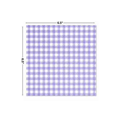 Bento Cake Liner (Purple Gingham)