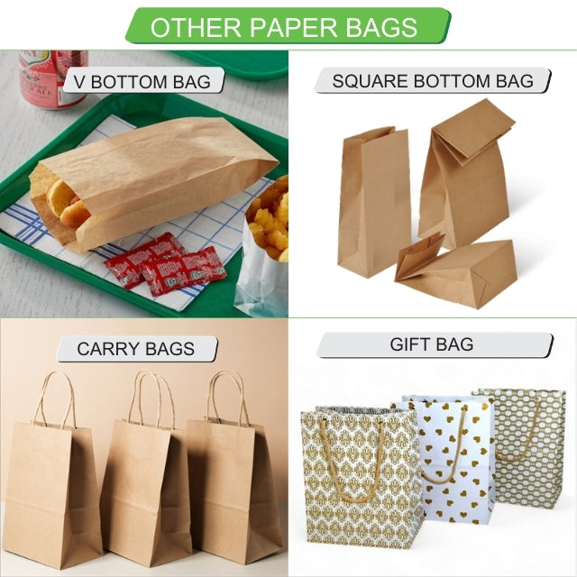 7x5x12" Brown SOS MF Kraft Bag – 80 GSM, 24 BF