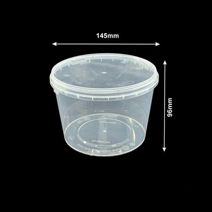 1200ml Tamper Proof Flat Round Container with Lid