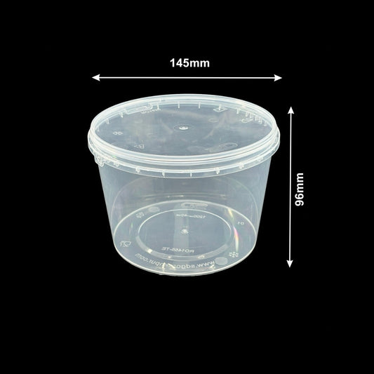 1200ml Tamper Proof Flat Round Container with Lid