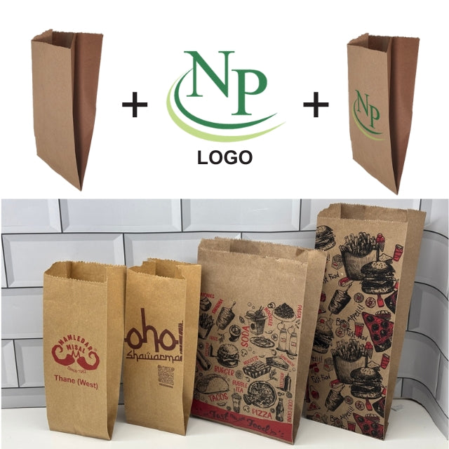 505 V Bottom MF Kraft Bag