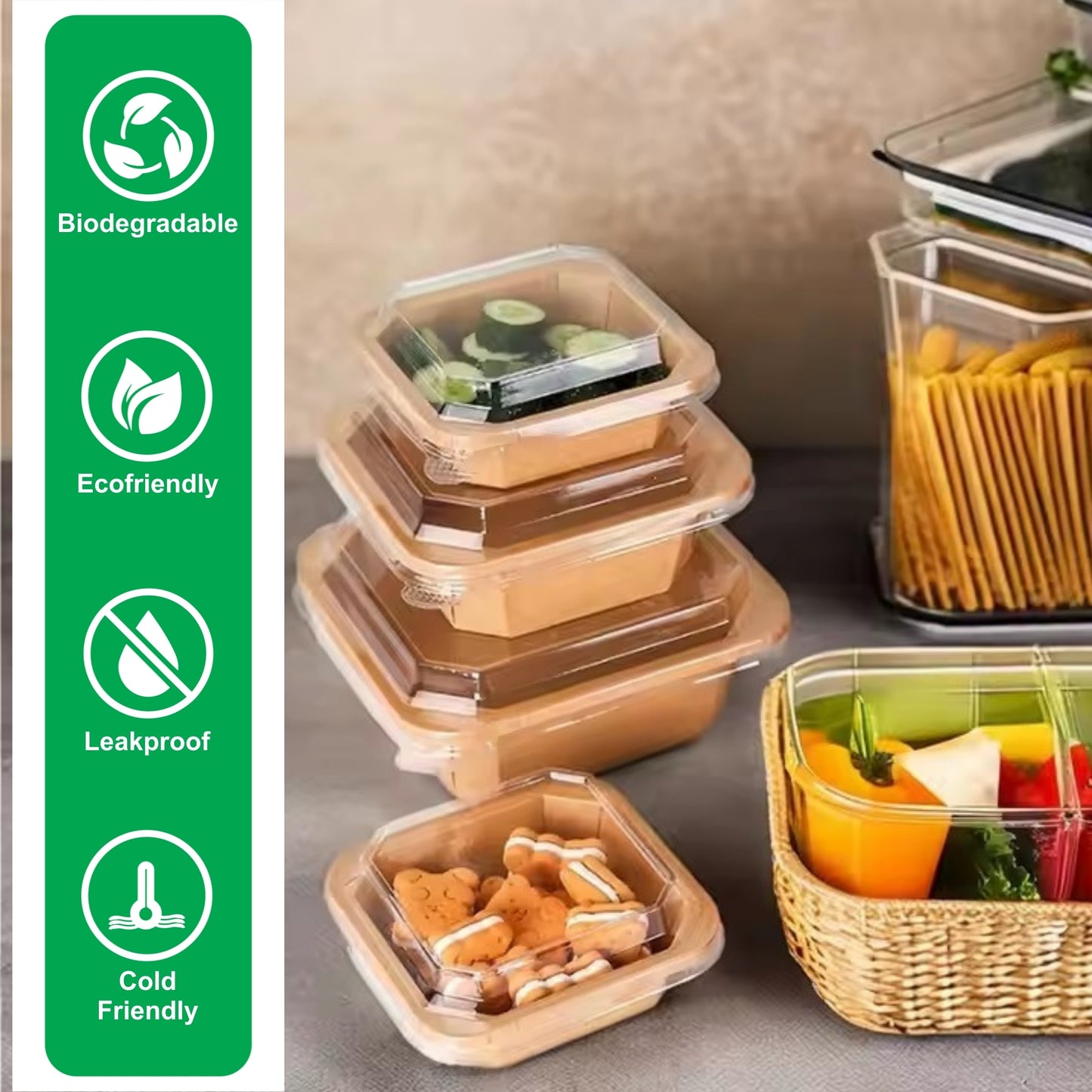 17 oz Square Paper Container