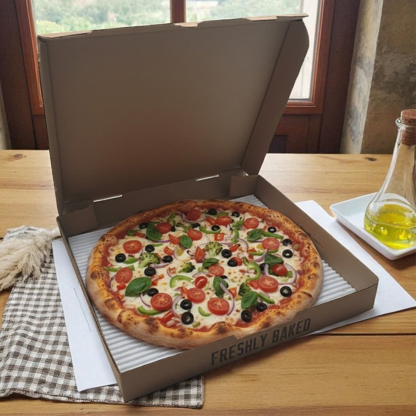 Brown 12 inch Pizza Box