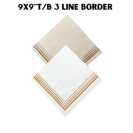 Starter Tissue 9x9 TB 3 Line Border
