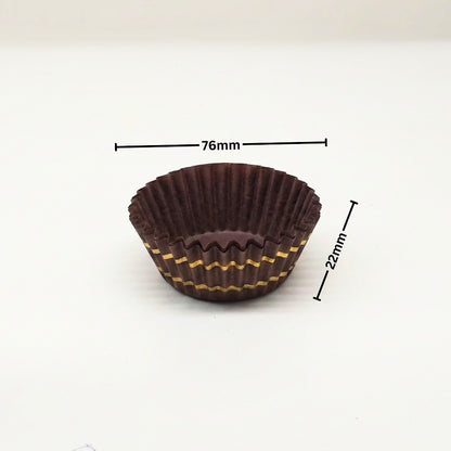 Round Cup Brown & Brown Printed 32mm