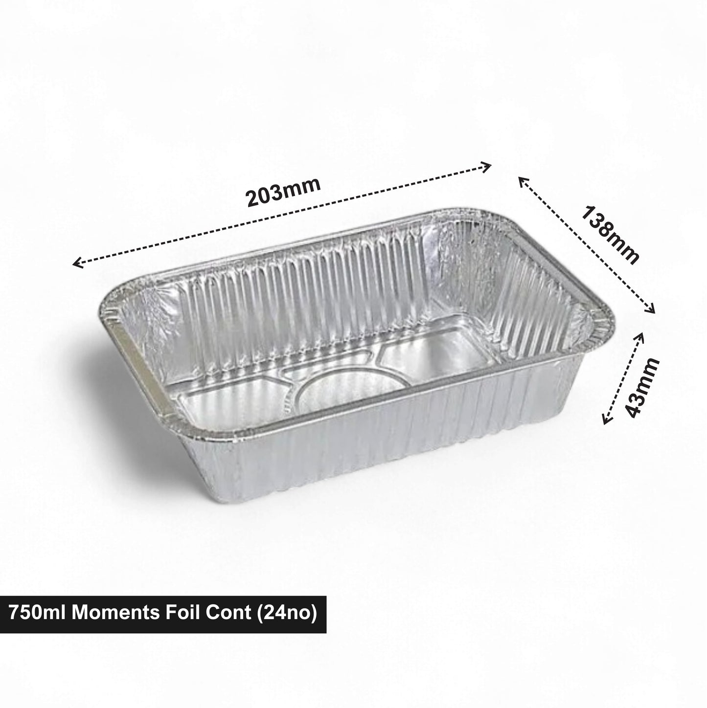 750ml Moments Foil Cont (24no)
