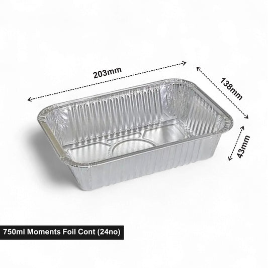 750ml Moments Foil Cont (24no)