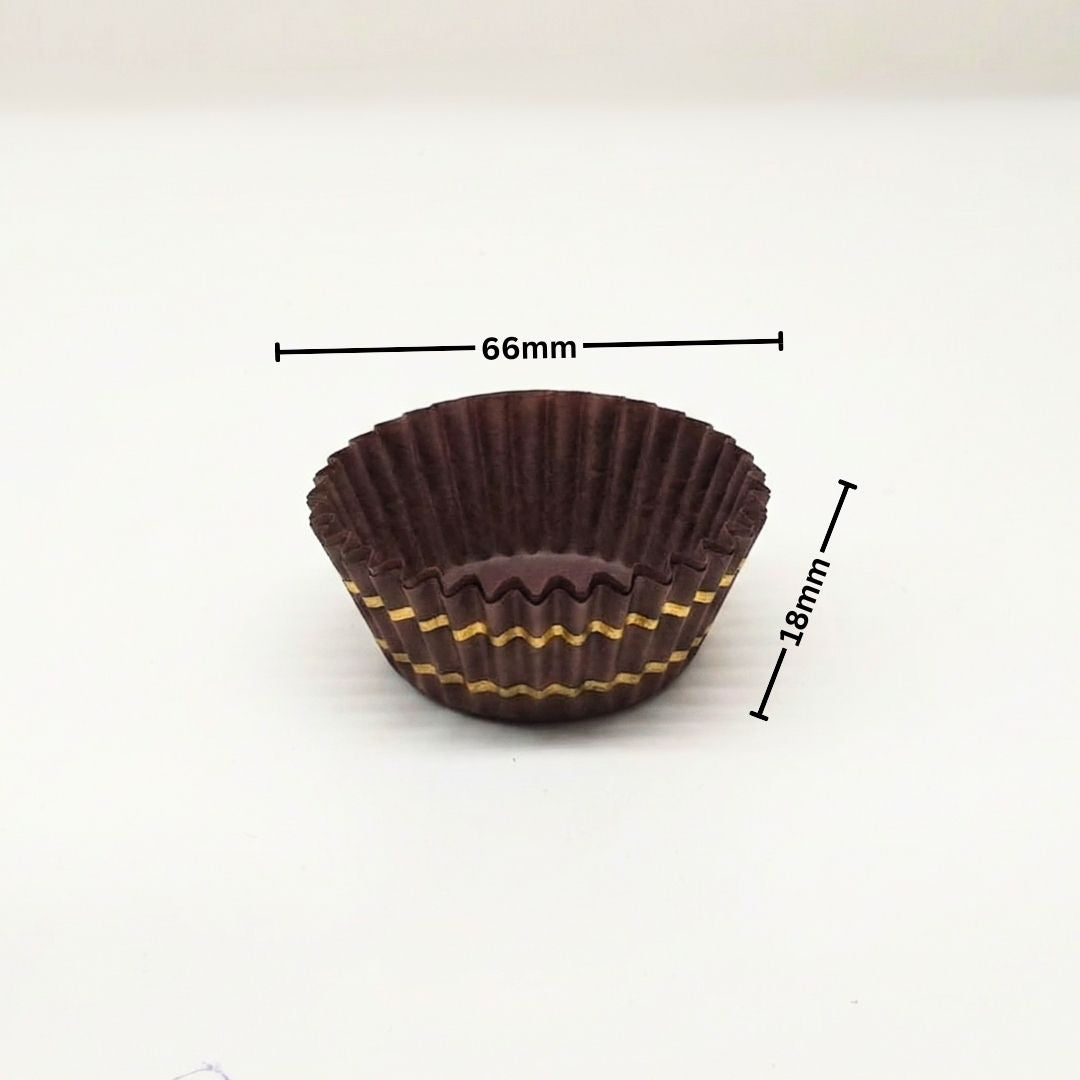 Round Cup Brown Plain & Brown Printed 30mm