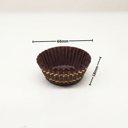 Round Cup Brown Plain & Brown Printed 30mm