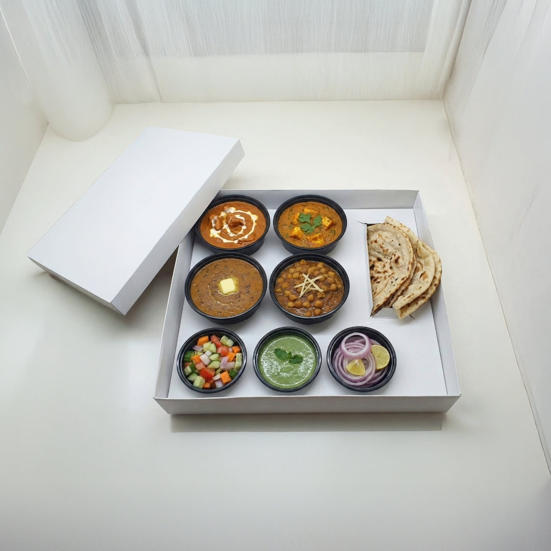 8 Cavity Meal Box White / Compartment Meal Box