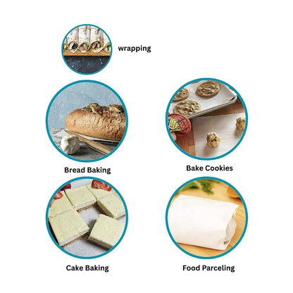 Ecowrap plain Cut Sheet 8 x 8 inch white color (250 Sheets) Butter Paper