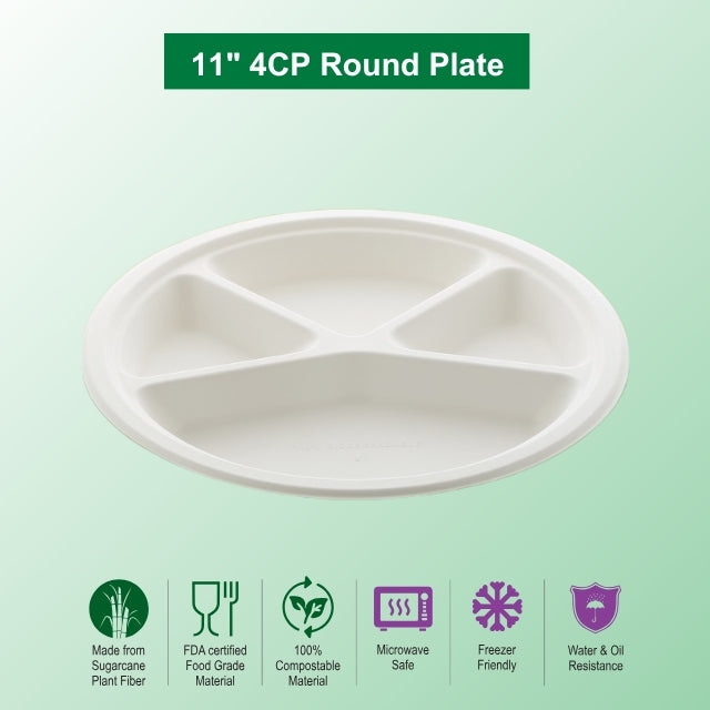 11" 4CP Round Plate