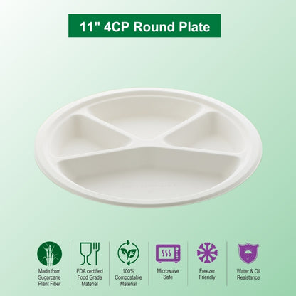 11" 4CP Round Plate