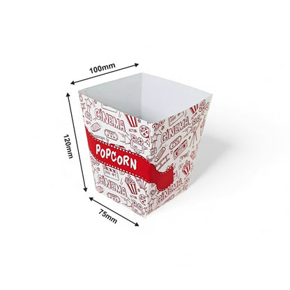 PNS 32 OZ Square Popcorn Box Printed (Red Color)
