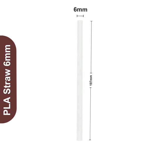 Compostable PLA Straw 6mm