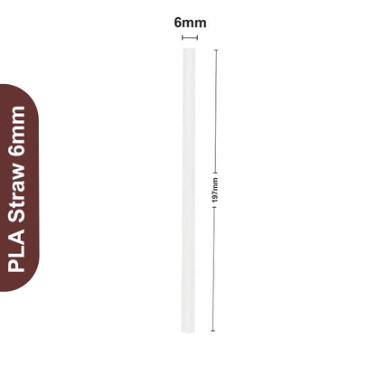 Compostable PLA Straw 6mm