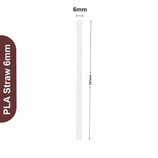 Compostable PLA Straw 6mm