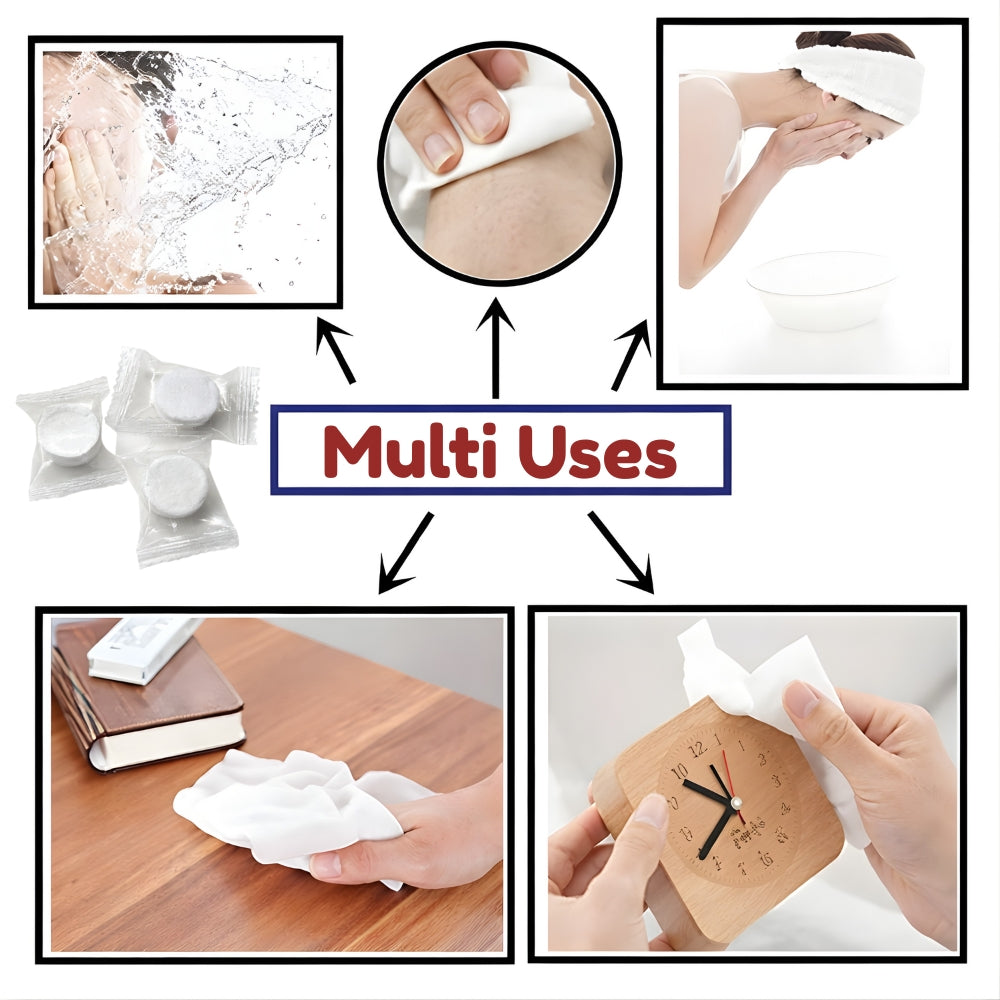 Compressed Coin Tissue Towel