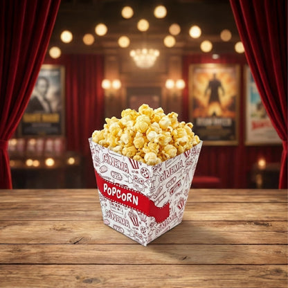 PNS 32 OZ Square Popcorn Box Printed (Red Color)