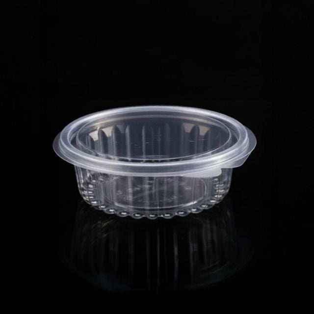 HINGED BOX ROUND 8 OZ FL (1451)