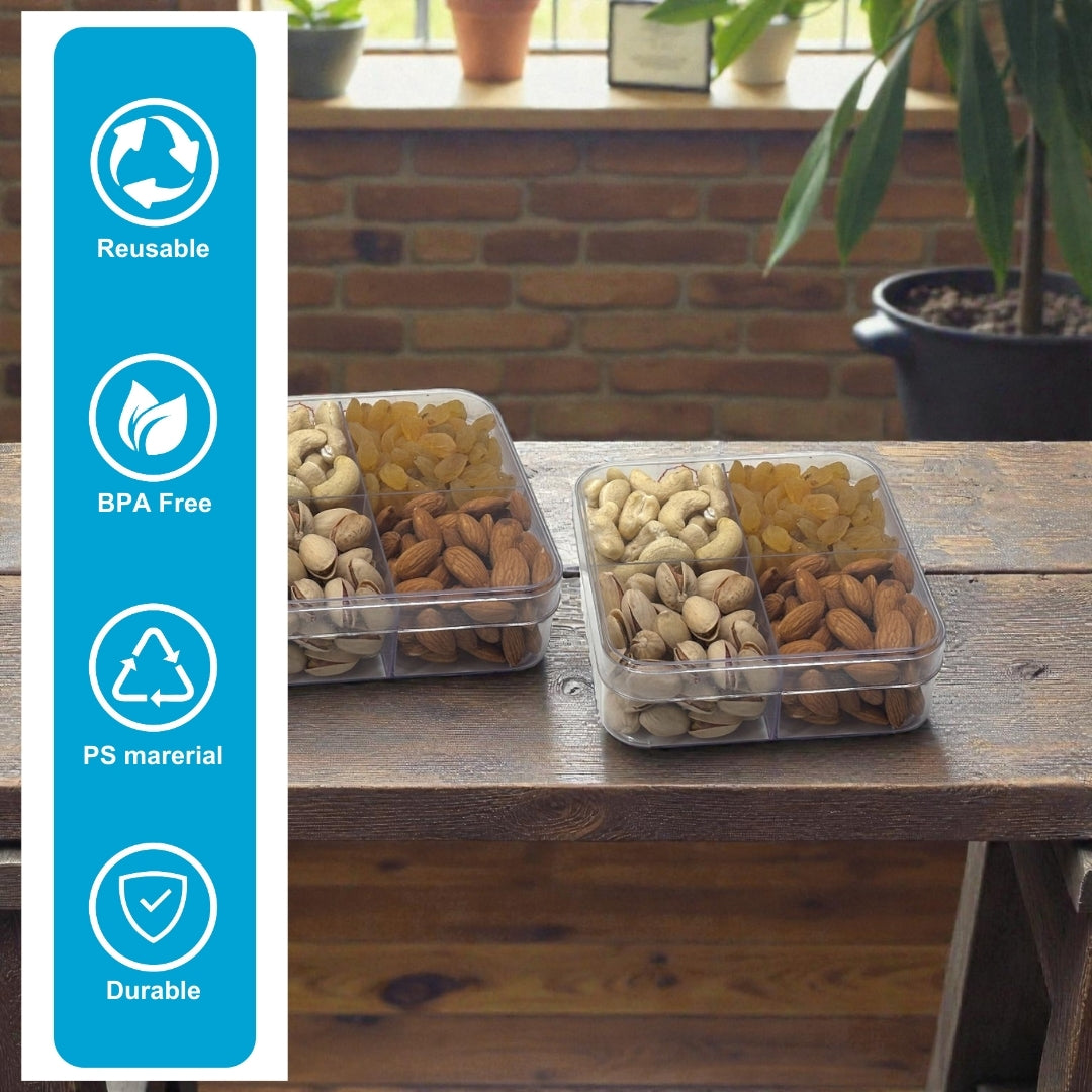 NP PS 25 4 Cavity Mithai Box 400ml with Lid