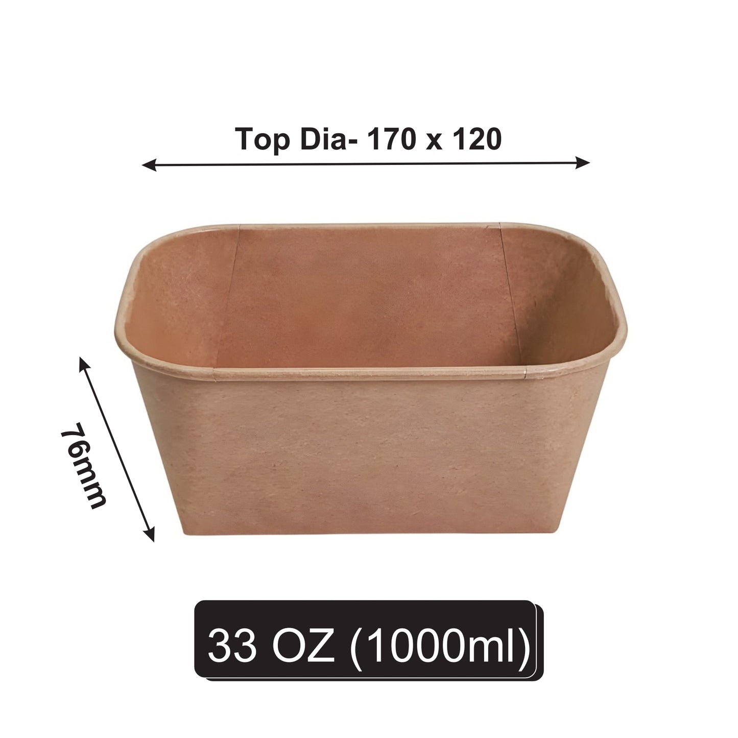 1000 ml Rectangle Paper Container