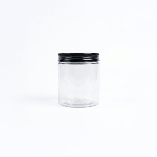 Cookies Jar 250ml PET Jar with Black Cap (83mm Top Dia)