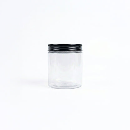 Cookies Jar 250ml PET Jar with Black Cap (83mm Top Dia)