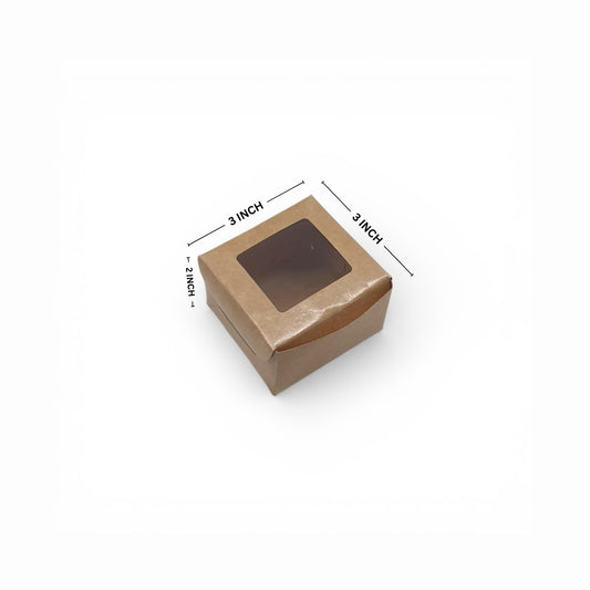 Kraft 3x3x2 Window Brownie Box