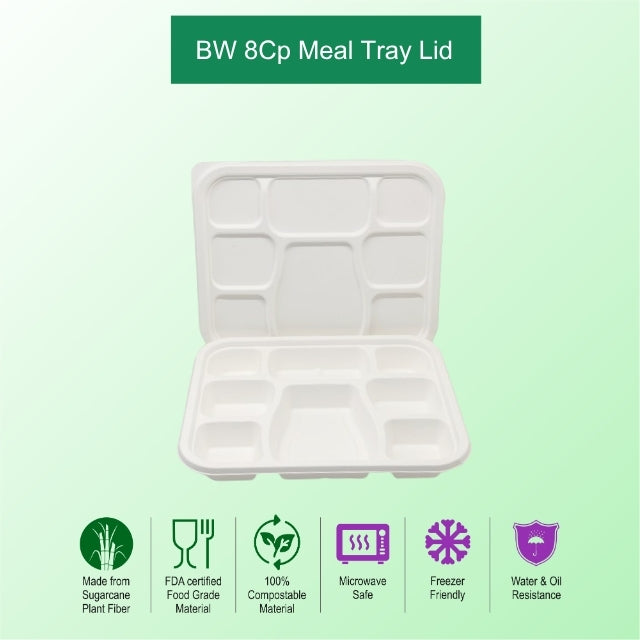 BW 8Cp Meal Tray with lid