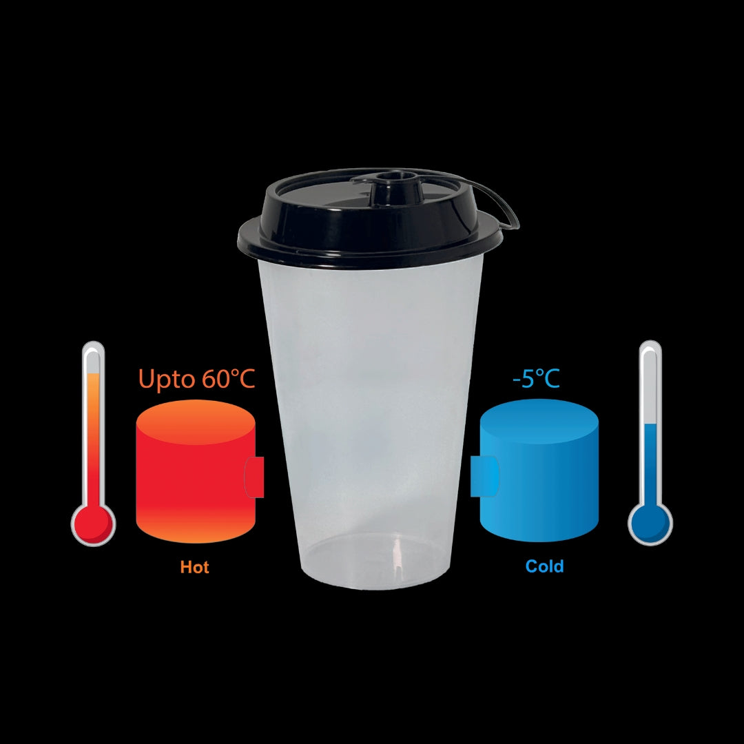250 ml Paknserve Sipper Container with Black Lid (85D)