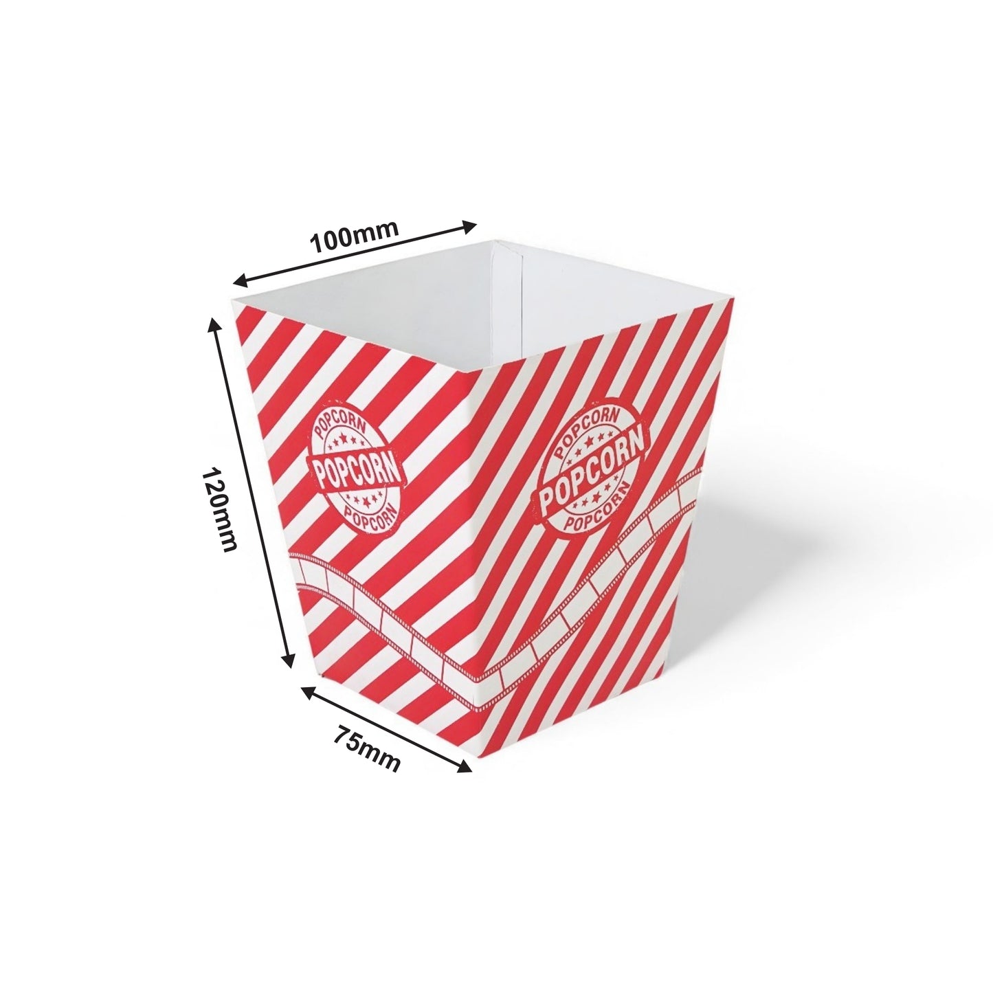 PNS 32 OZ Square Popcorn Box Printed (Red Color)