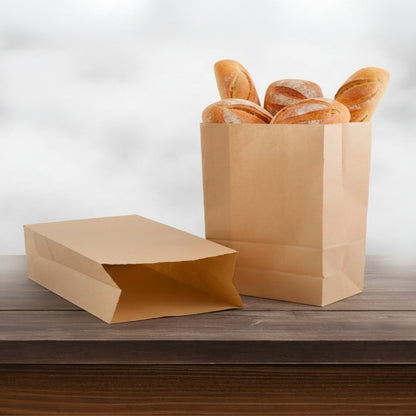 8.5x5x12" Brown SOS MF Kraft Bag – 80 GSM, 24 BF