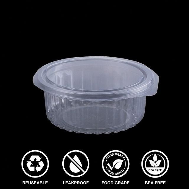 HINGED BOX ROUND 8 OZ FL (1451)