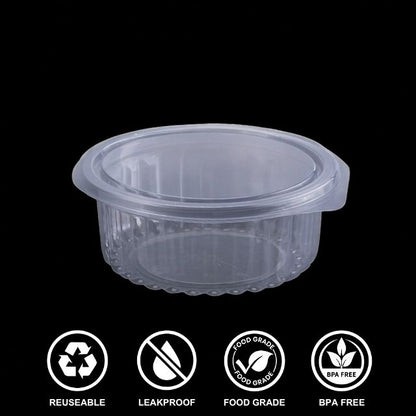 HINGED BOX ROUND 8 OZ FL (1451)