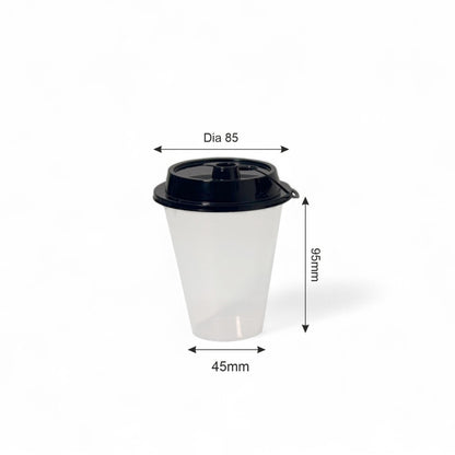 250 ml Paknserve Sipper Container with Black Lid (85D)