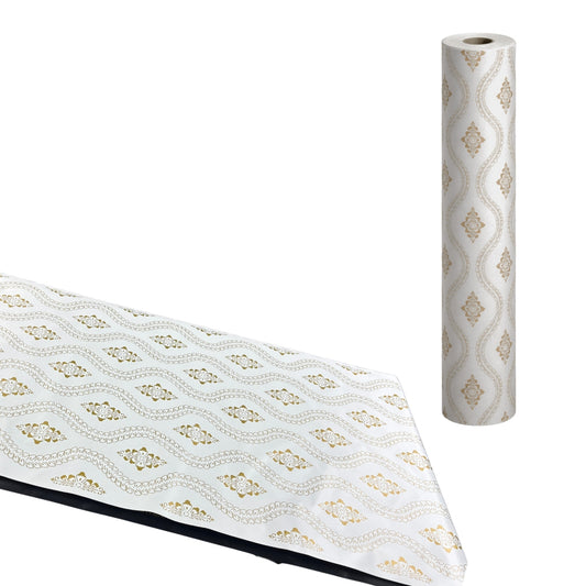Wavy Design Table Roll ( GOLD , WHITE)