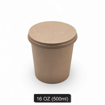 500 ml Kraft Round Paper Container (115 Dia)