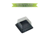PNS 8080 Pastry Square HIPS black Tray with PET Dome Lid