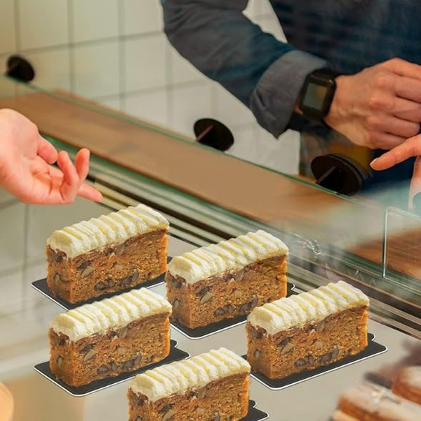 Cake Pastry Board – Rectangle Black (3.5 x 2)