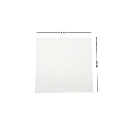 Ecowrap plain Cut Sheet 8 x 8 inch white color (250 Sheets) Butter Paper