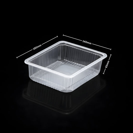 190 × 140 × 63 mm PP Rectangular Tray