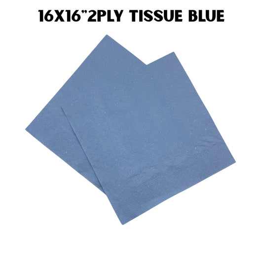 Dinner Tissue 16x16 2 Ply Blue