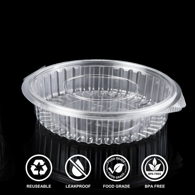 HINGED BOX ROUND 34 OZ FL KHAKHRA BOX (1457)