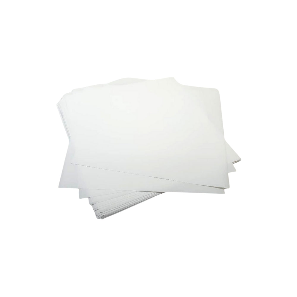 Ecowrap Plain Cut Sheet 10 x 10 inch White color (250 Sheets) Butter Paper